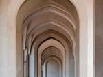 Arched hall leading to the Al Alam Palace
