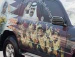 Decorated car with Emir and Qatari Military