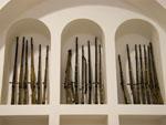 Collection of guns as decoration