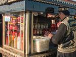 Street vendor selling pickles