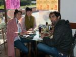 Sukey, Sonya and Travis enjoying their Iskandar Kebabs