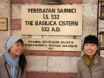 Sukey and Sonya at the entrance to the Basilica Cistern