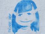 Denise Rey blue girl stencil